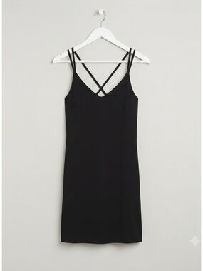 Pink Republic Black little black dress size XS. Lined. Strappy back